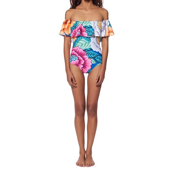 JUST IN! Geometric off shoulder one piece - Picture 7 of 7